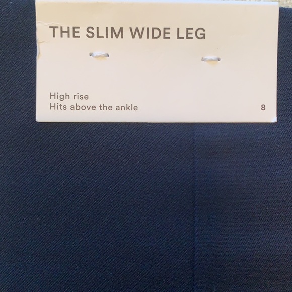 Ann Taylor Navy Pants, The Slim Wide Leg Sz 8 - Picture 3 of 4